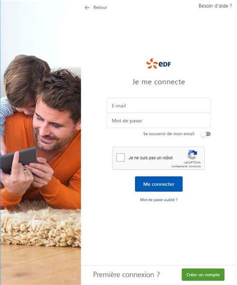 Me connecter ou créer mon espace client EDF.